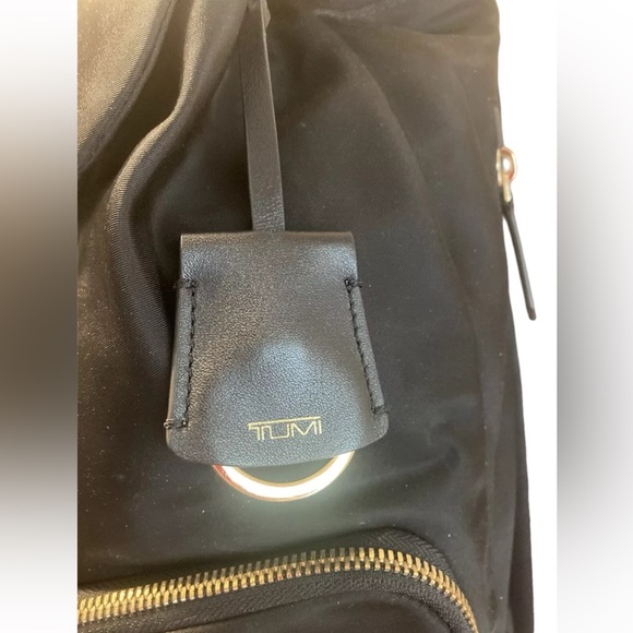 Tumi Backpack Rivas Nylon and Leather Trimmed with Gold Hardware - Picture 8 of 17